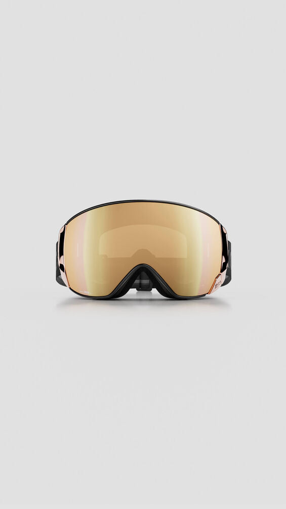KOO ENIGMA CHROME Snow Goggle Black/Pink Gold (Pink Gold Mirror Lens ...
