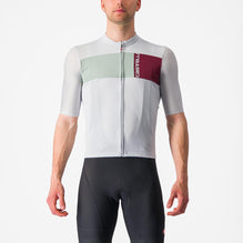 CASTELLI PROLOGO 7 單車衫 短袖騎行衣 銀灰色/軍綠色-紅酒色