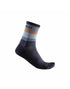 CASTELLI SCIA 12 SOCK LIGHT STEEL BLUE/POP ORANGE