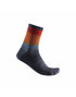 CASTELLI SCIA 12 SOCK RED/ORANGE/DARK STEEL BLUE